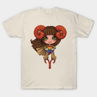 Aries Astrology Zodiac Girl T-Shirt